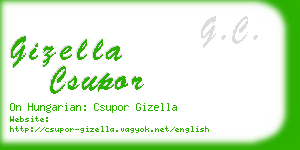 gizella csupor business card